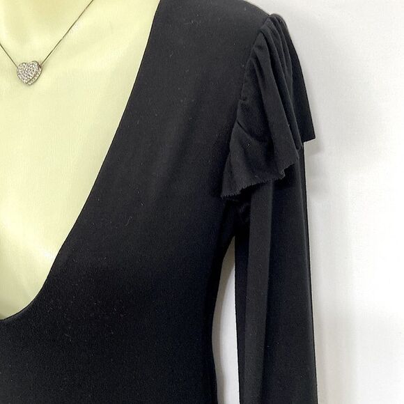 Anthropologie Body Suit “Out From Under “ Black Stretch Scoop Neck NWOT Med - Picture 3 of 6